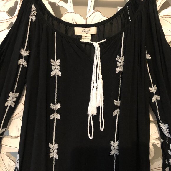 Exist Boho Cold Shoulder Midi Dress - Picture 2 of 4